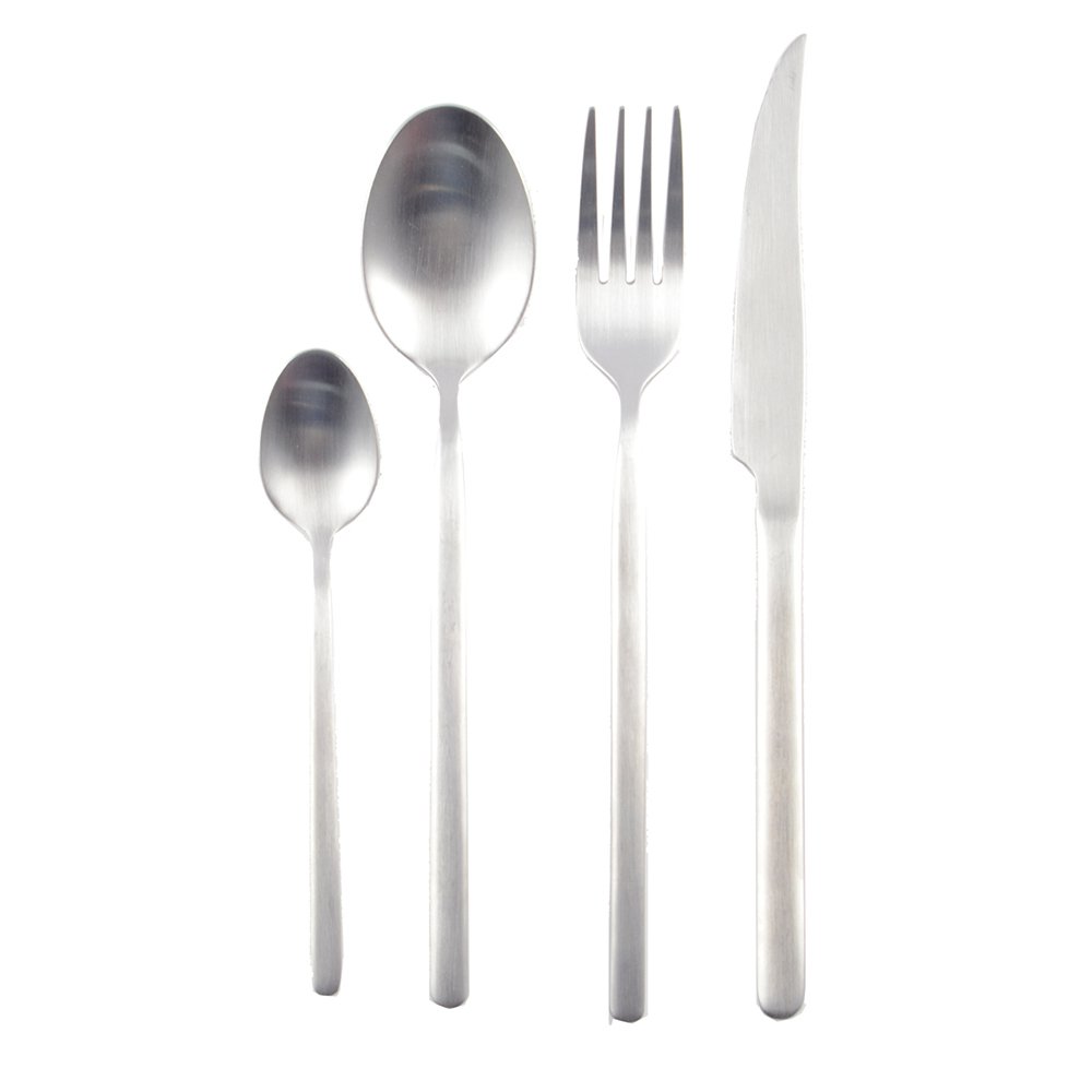 Mat Zilver Bestekset 24-delig - Scandinavische Minimalisme