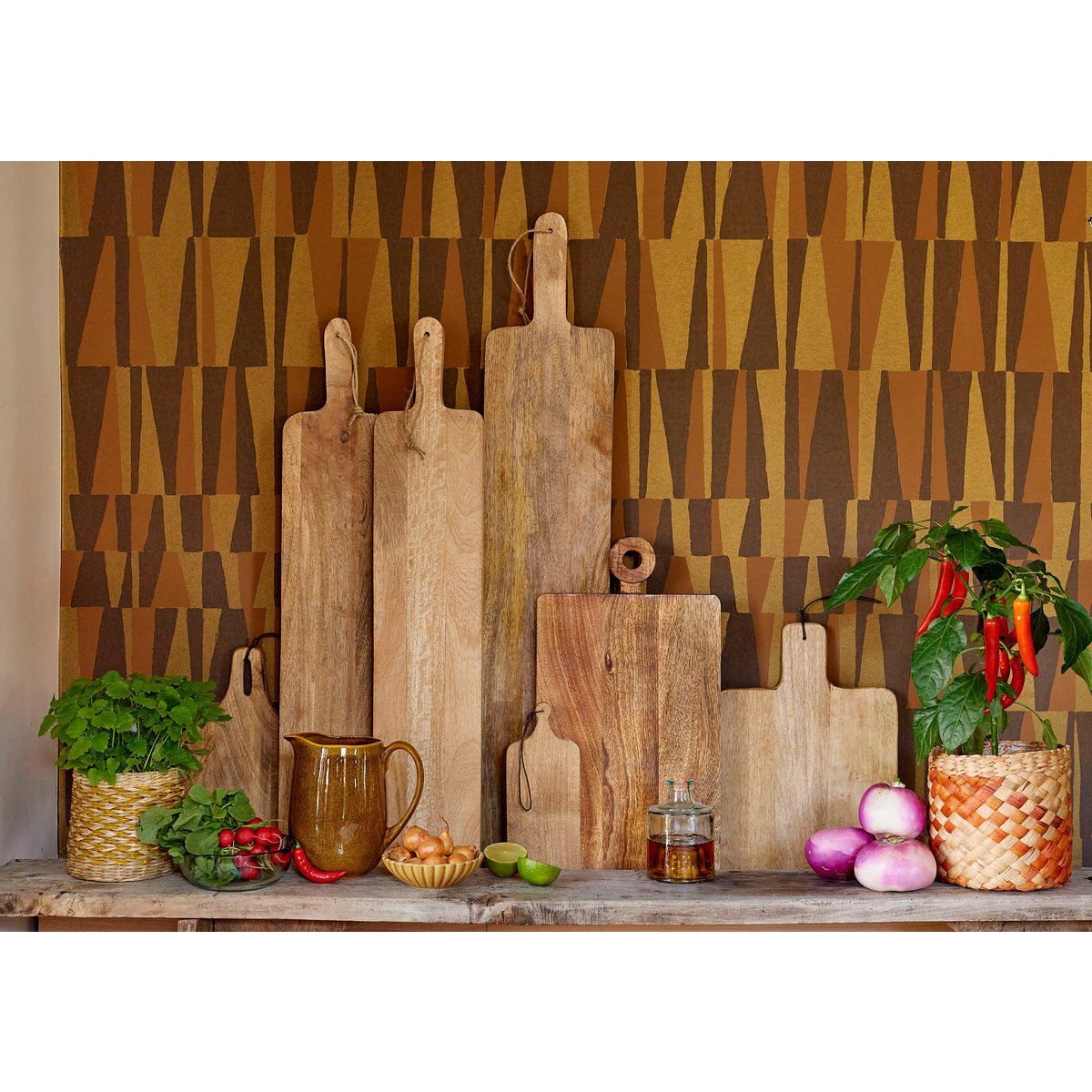 Capri Mangohout Serveerplank XL - Duurzame Keuken Accessoire