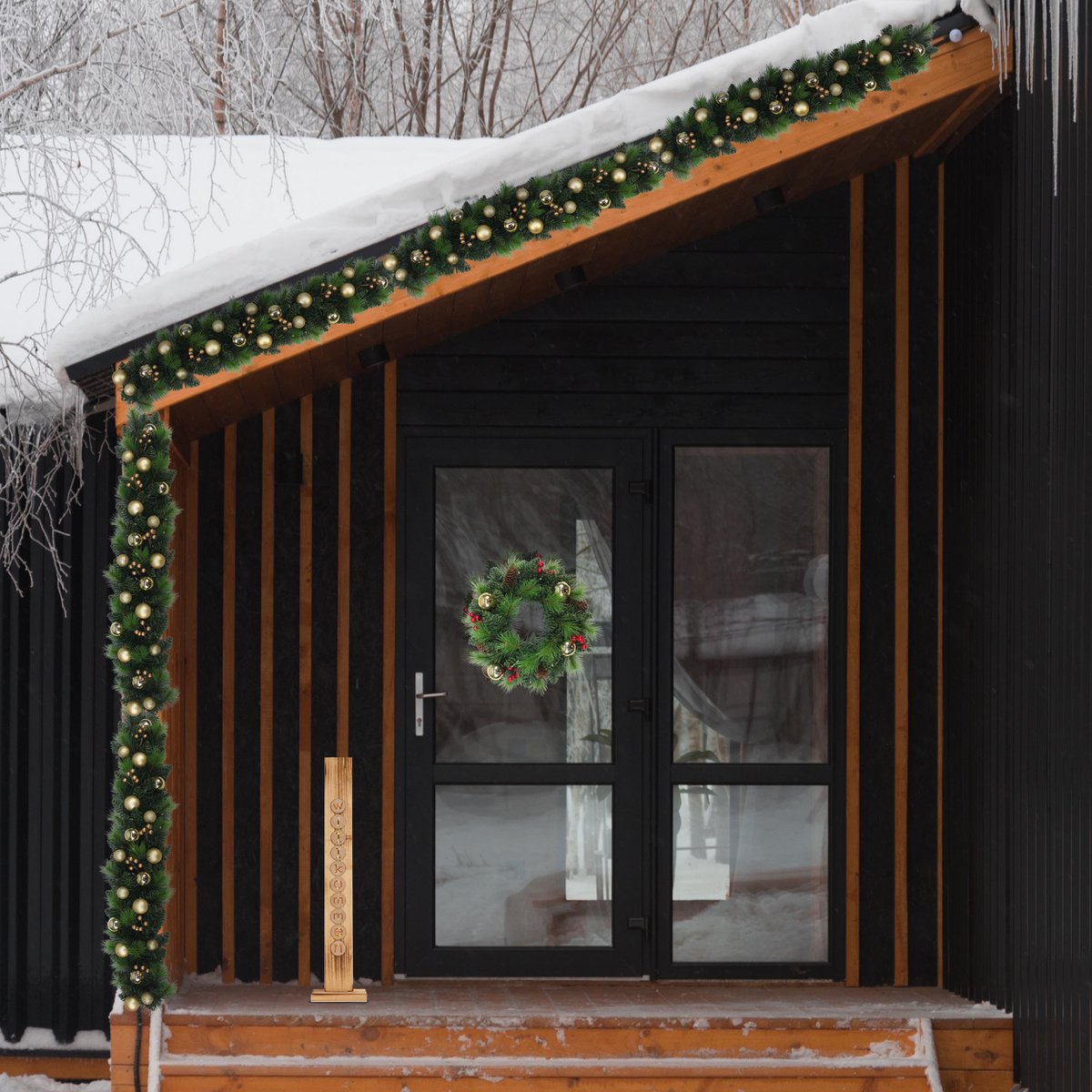 LED Kerstkrans 'Noel' Premium - Meerkleurige Outdoor Kerstdecoratie