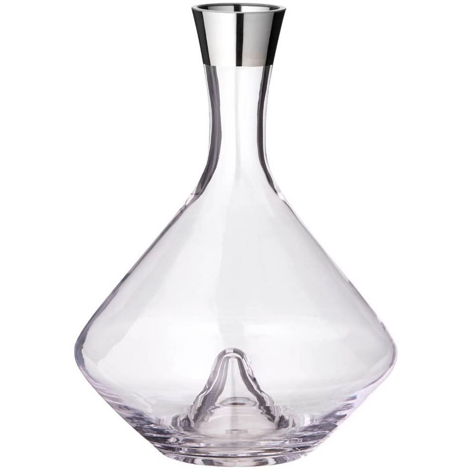 Frederick Kristal Wijnkaraf - Mondgeblazen met Platina Elegantie