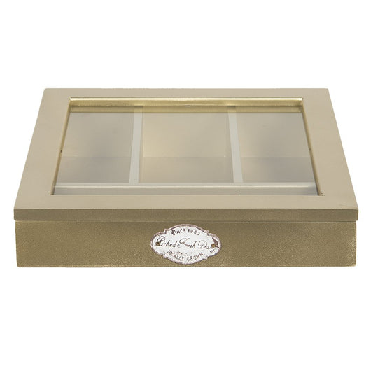 Luxe Bestekbak Goudkleurig - Houten Lade Organizer 30x30cm