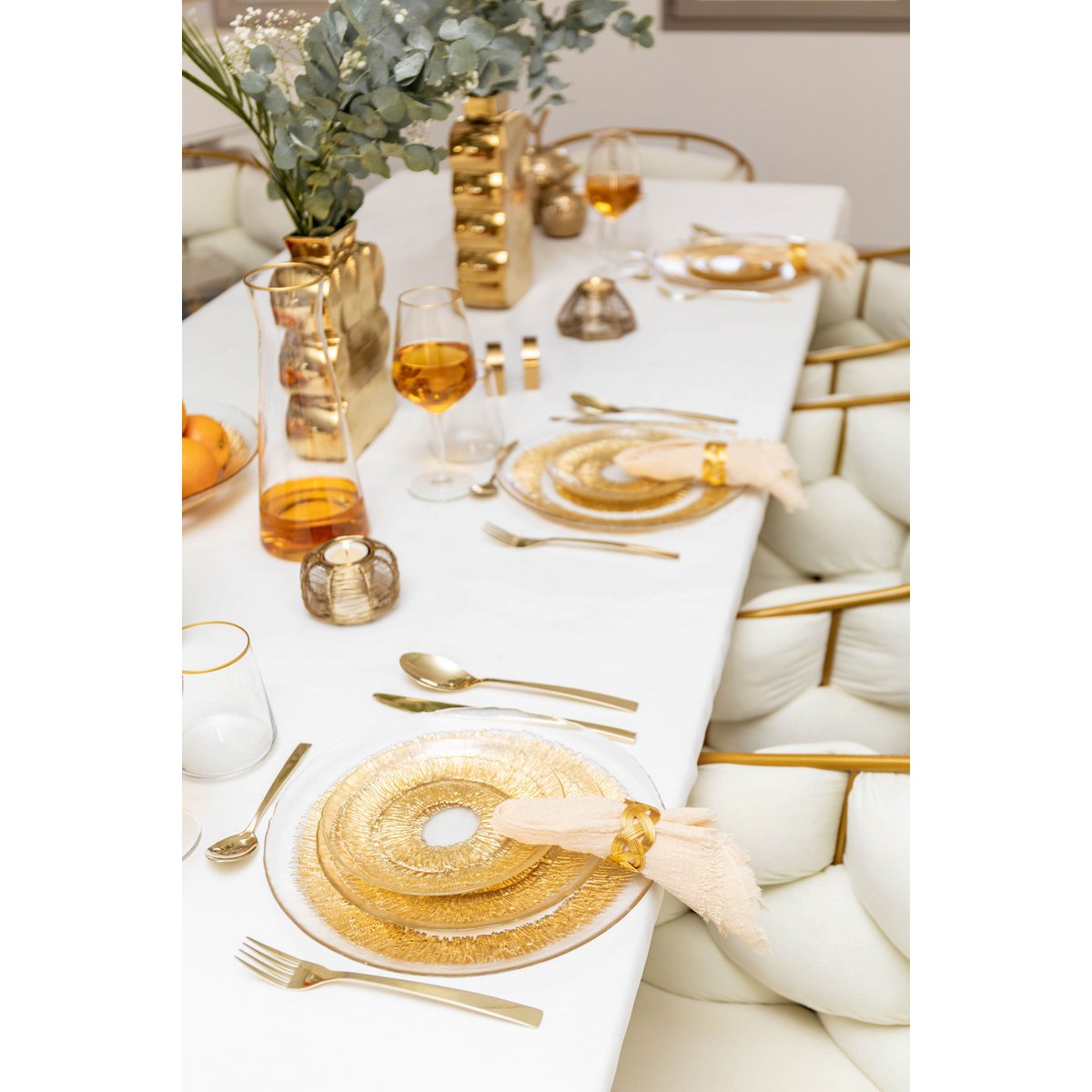 Champagne Goud Bestekset 24-delig - Briljante Luxe Tafelcultuur