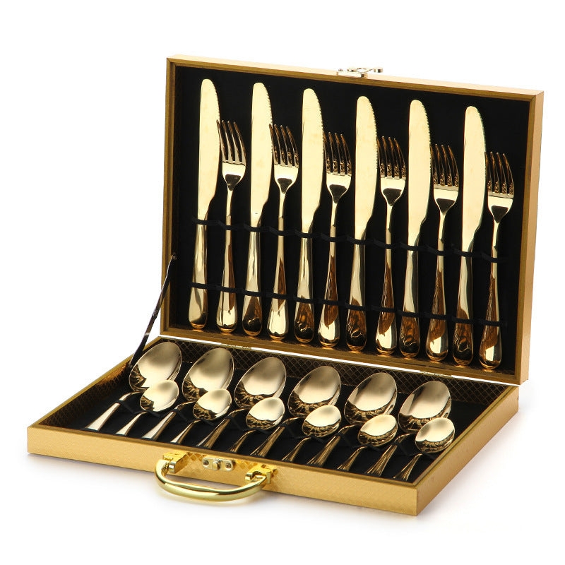 Luxe Gouden Bestek Set - Western Style Mes & Vork Collectie