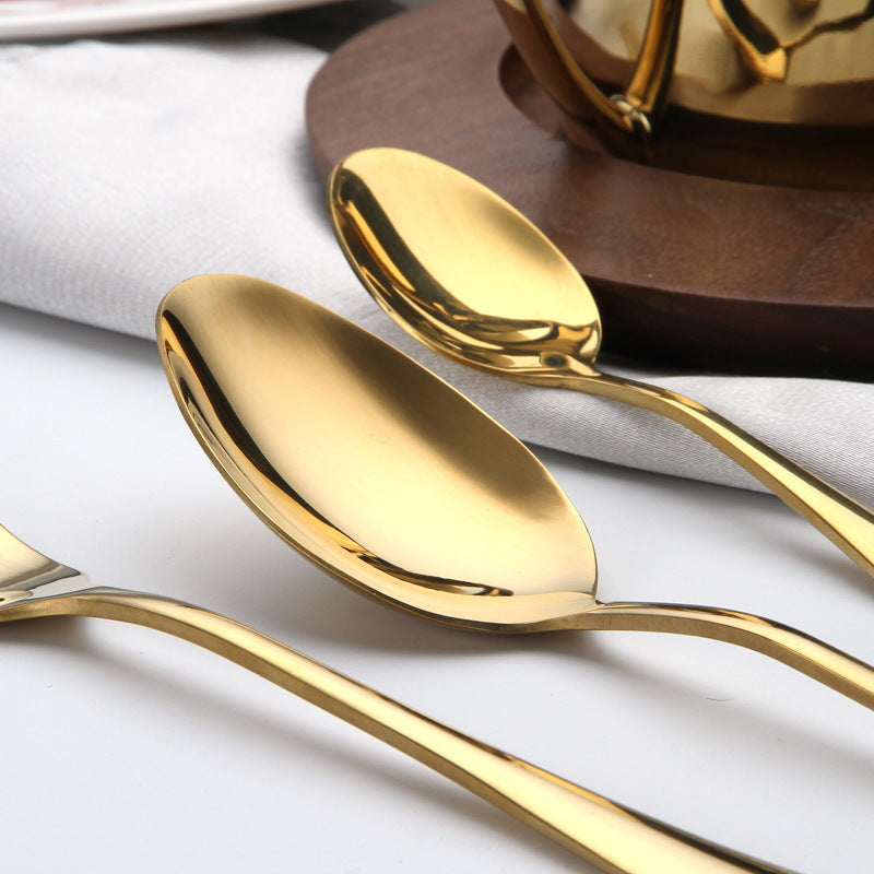 Luxe Gouden Bestek Set - Western Style Mes & Vork Collectie
