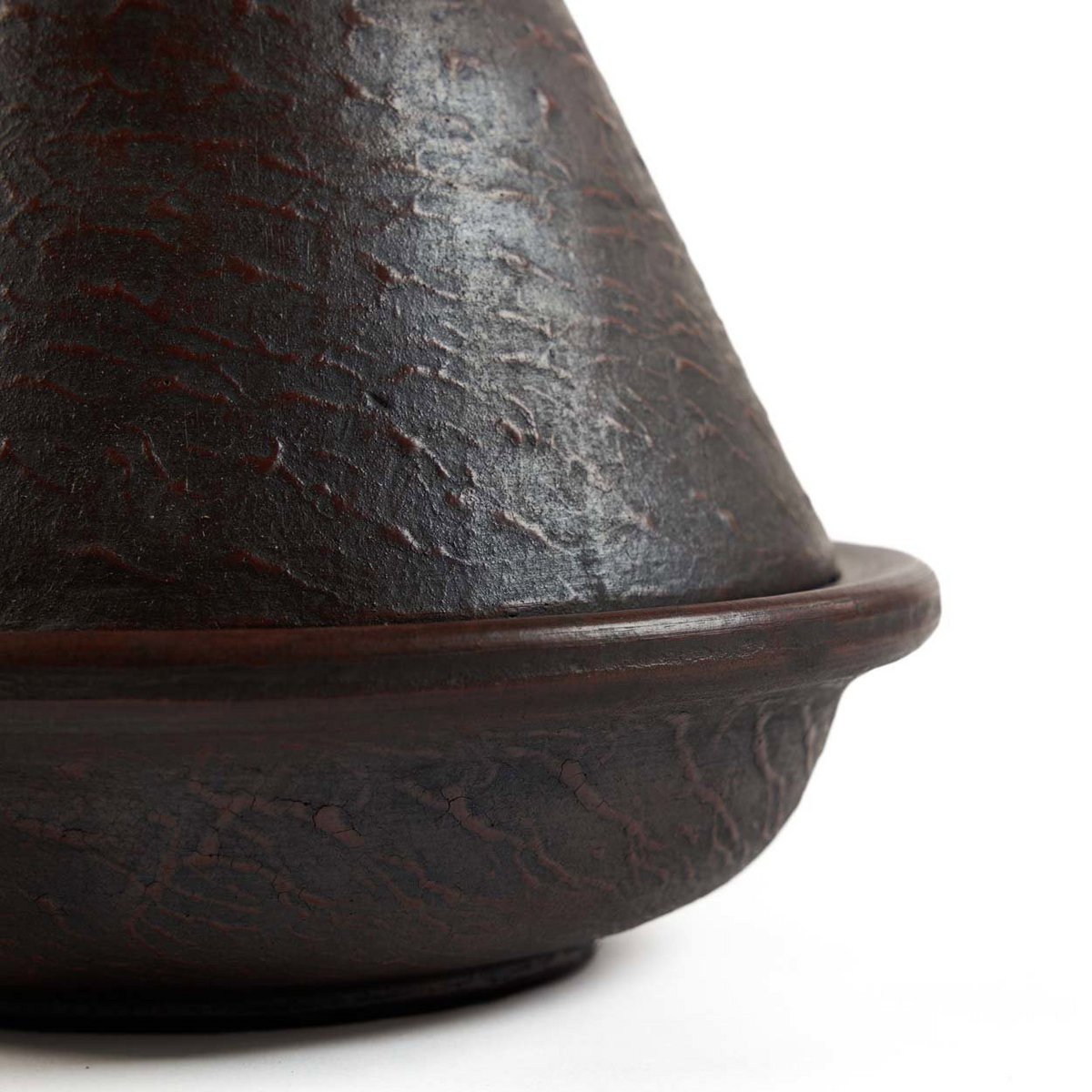 Authentieke Terracotta Tajine - Handgemaakt Kegelvormig Deksel