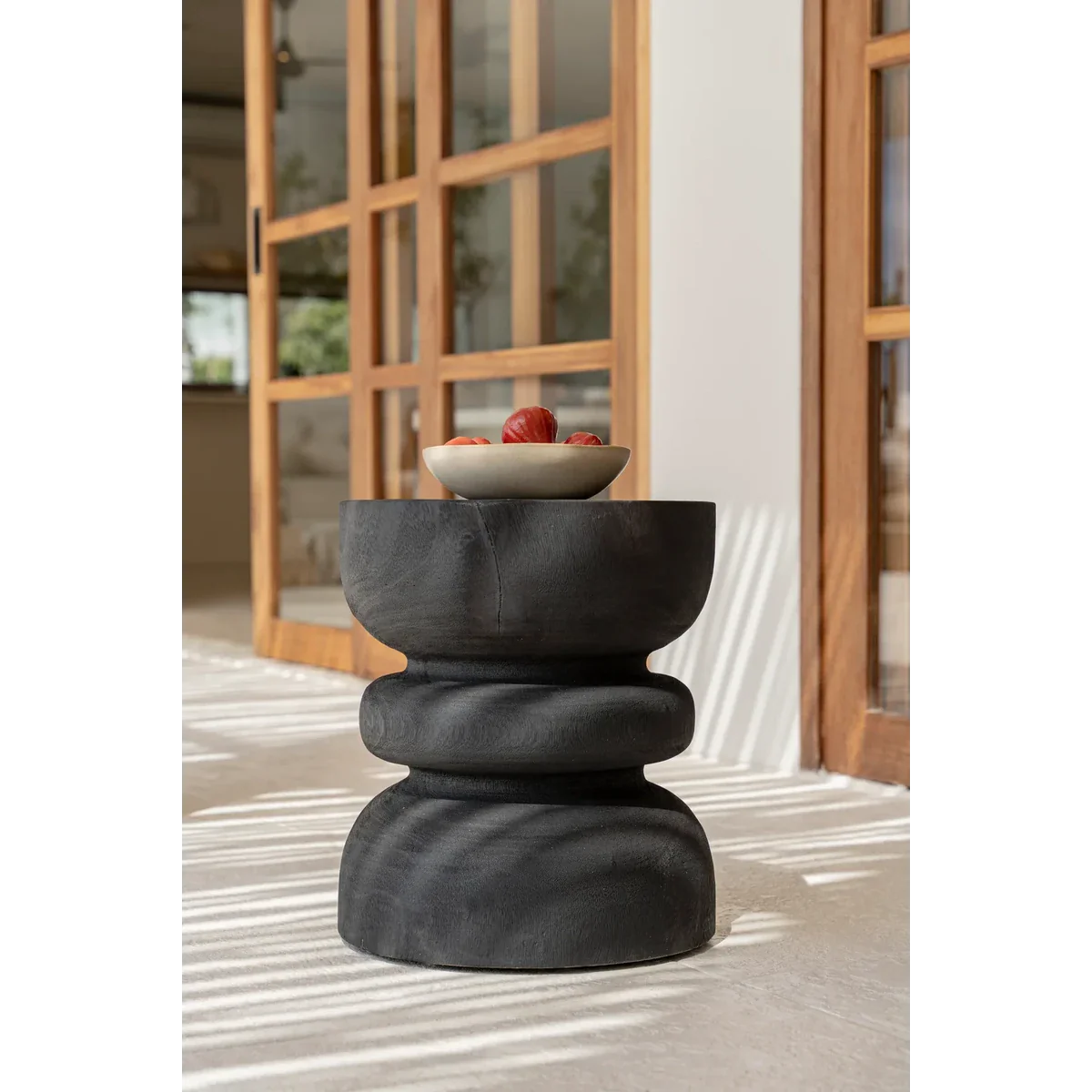 Elegante Cascais Serveerschaal Medium | Wit-Goud Portugees Keramiek