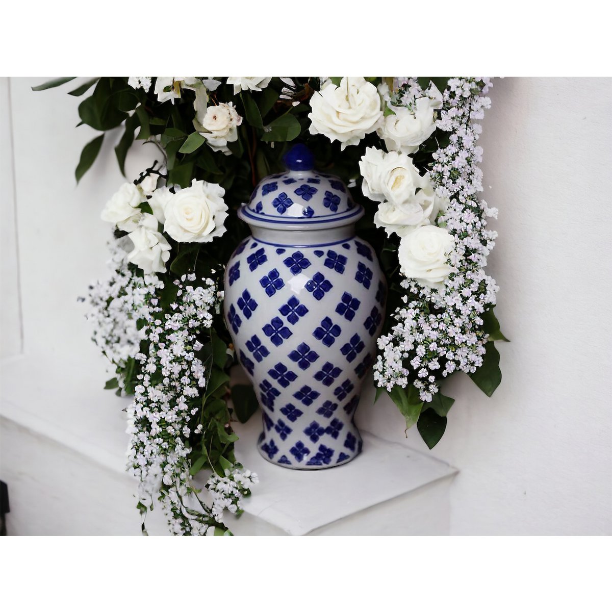 Delfts Blauwe Bloemenvaas M - Klassieke Keuken Decoratie