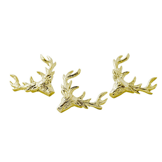 Gouden Eland Kaarspinnen - Set van 3 Stuks - 4,5 cm