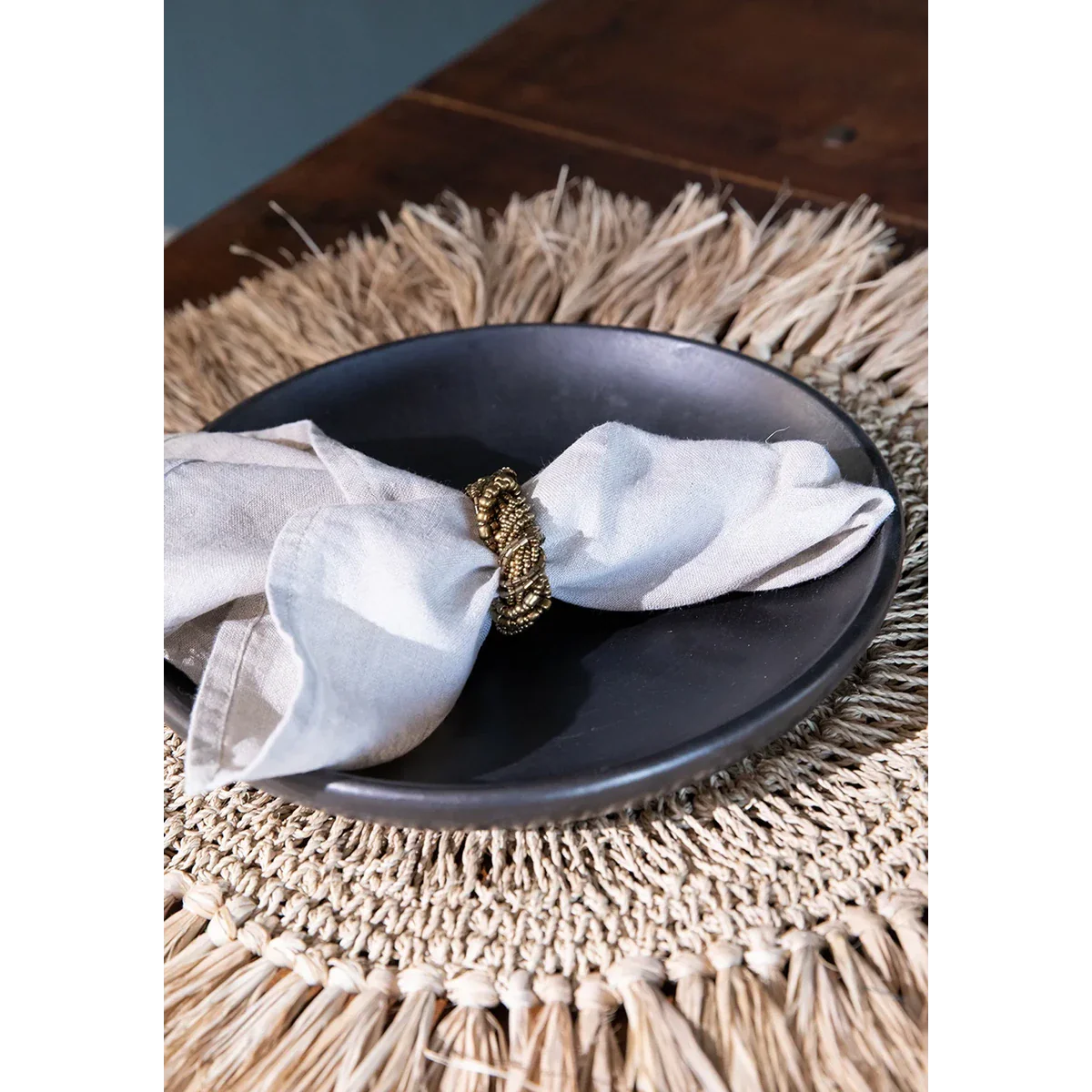 Kralenservetringen Goud Set - Luxe Tafel Elegantie 4 Stuks