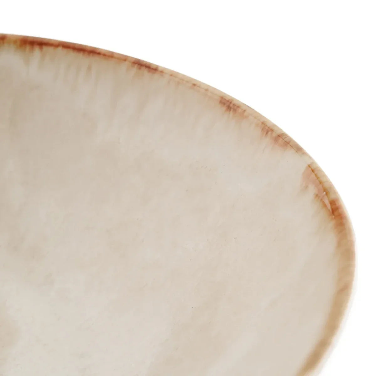 Elegante Cascais Serveerschaal Medium | Wit-Goud Portugees Keramiek
