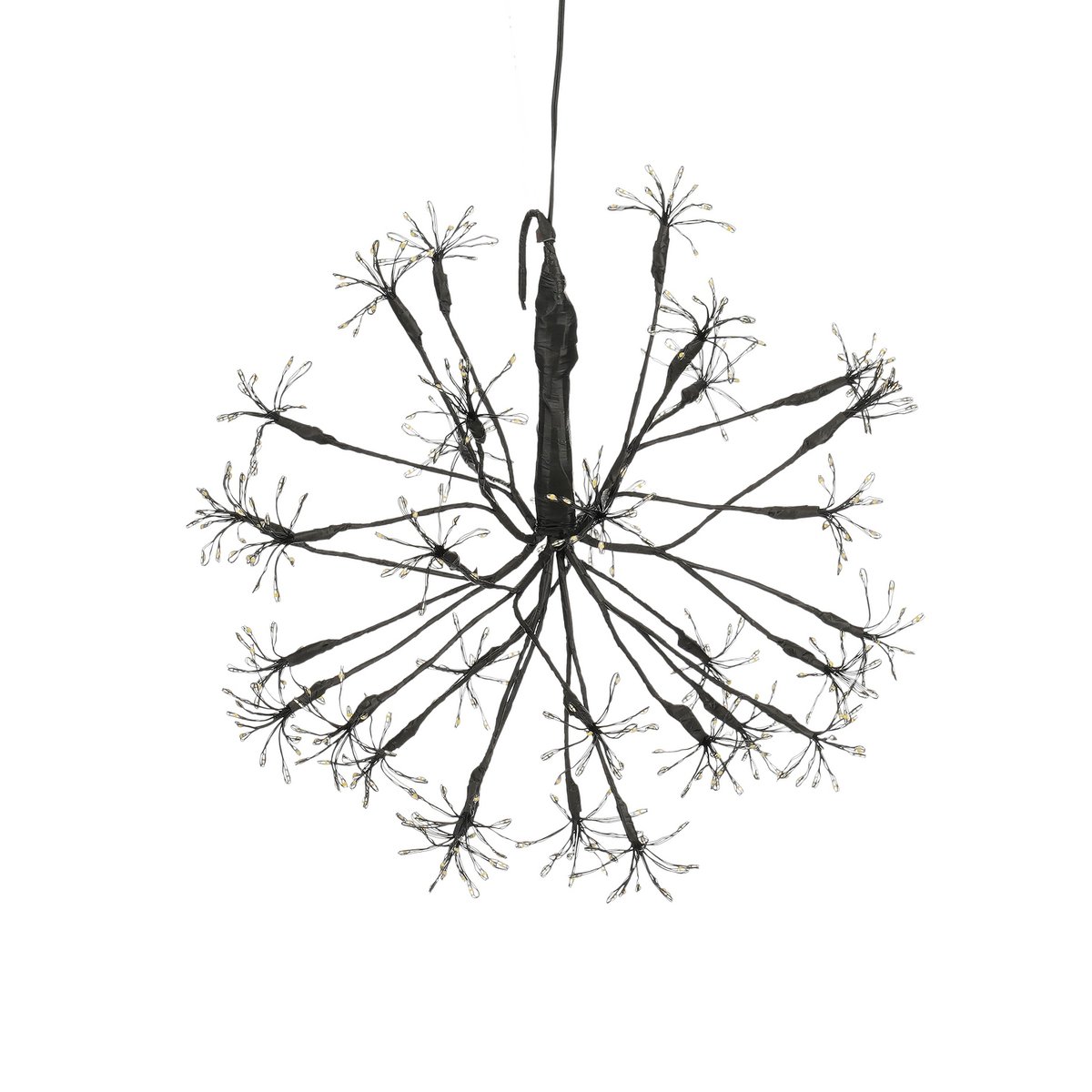 Kerstverlichting Bal Zwart - Ø30cm LED Lampjes Compact Outdoor