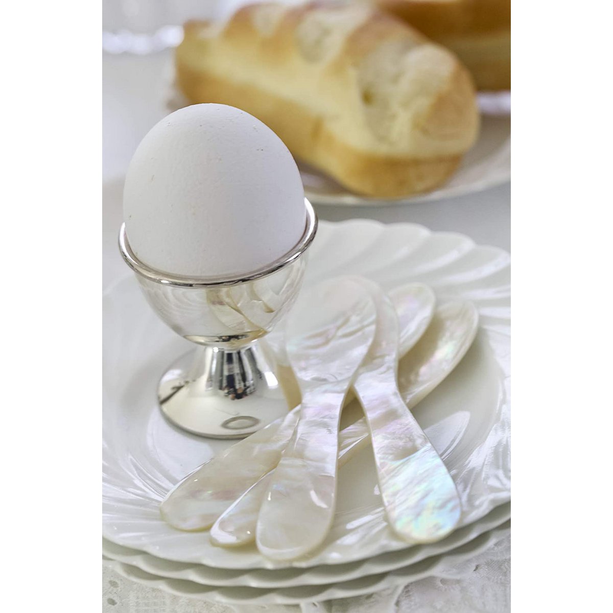 Parelmoer Luxe Lepelset - Kaviaar & Delicatesse Lepels 4-delig