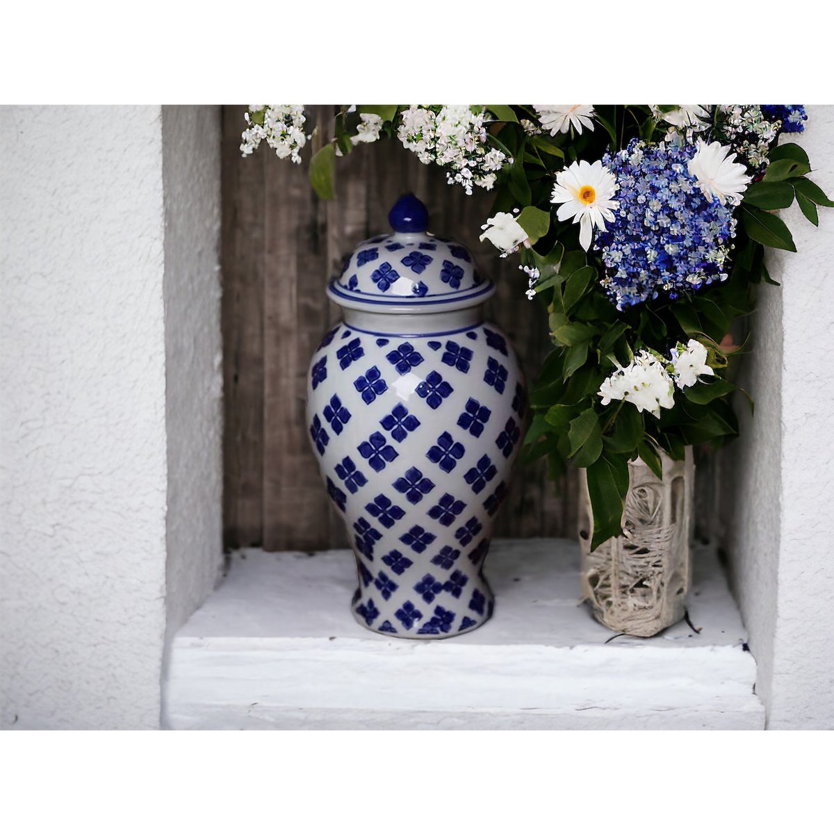 Delfts Blauwe Bloemenvaas M - Klassieke Keuken Decoratie