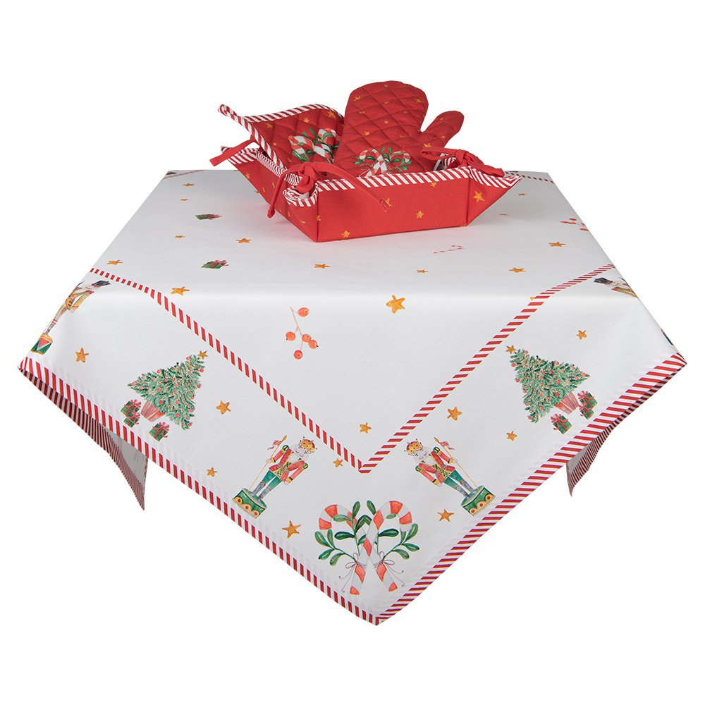 Kerst Tafelkleed Notenkrakers - 100x100 cm - Katoen