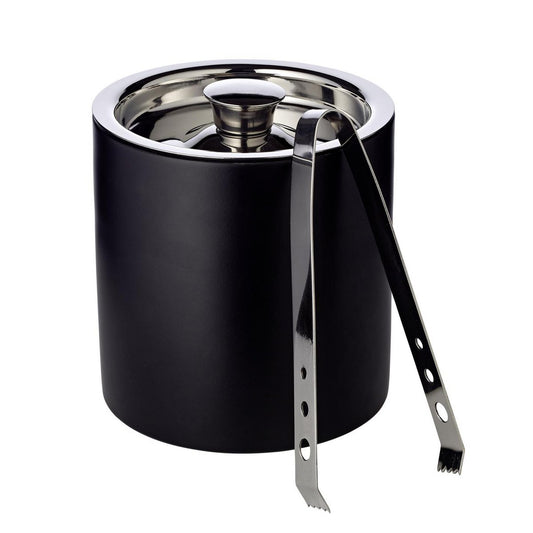 Pearl Luxe IJsemmer - Elegante Zwarte IJskoeler met Deksel