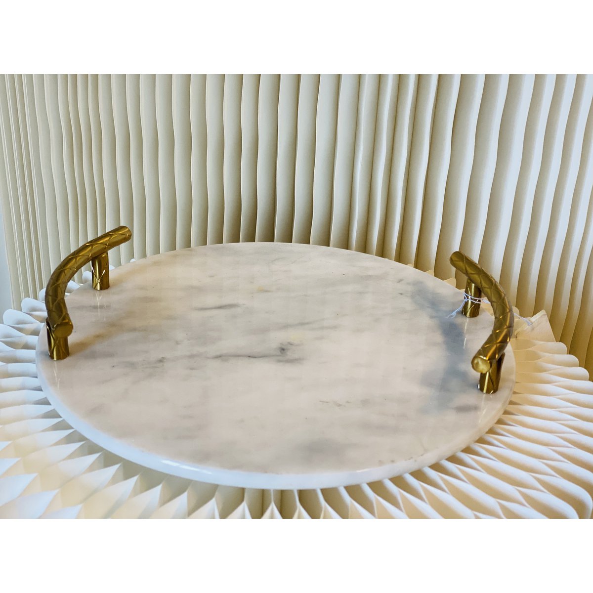 Luxe Marmeren Dienblad Goud - Elegante Serveerplank