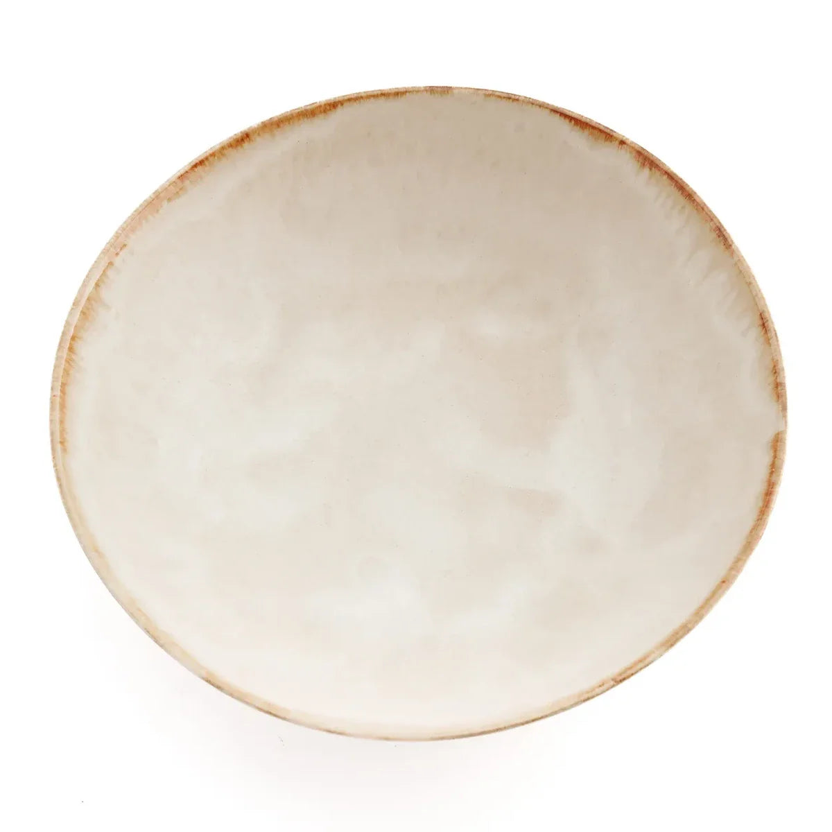 Elegante Cascais Serveerschaal Medium | Wit-Goud Portugees Keramiek