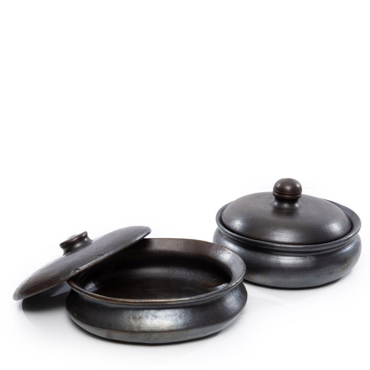 Burned Curry Pot Zwart - Terracotta Kookpot met Deksel