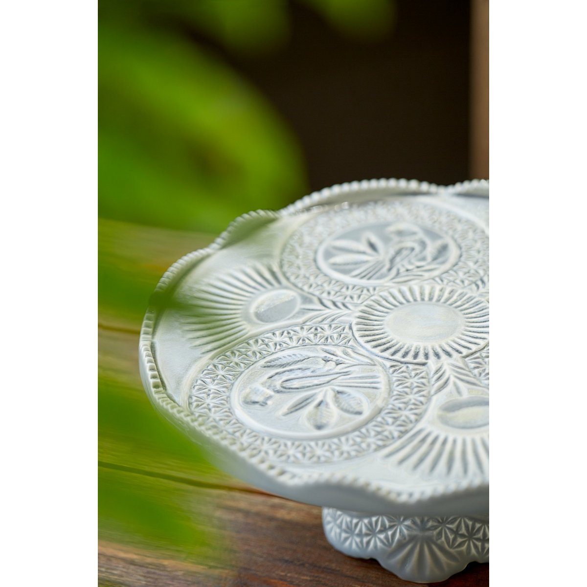 Elegante Kristal Voetplates 30cm Grijs | Set van 2 Stuks