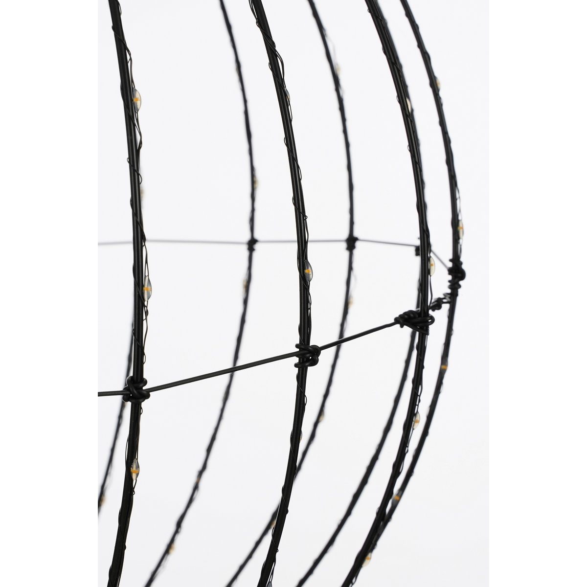 Kerstverlichting Bal Zwart - Ø60cm Warm Witte LED XL Outdoor