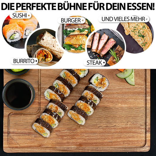 Servingbord XXL 'Santiago' 2 Set gemaakt van FSC® -gecertificeerde Acacia Wood met sauzenkommen