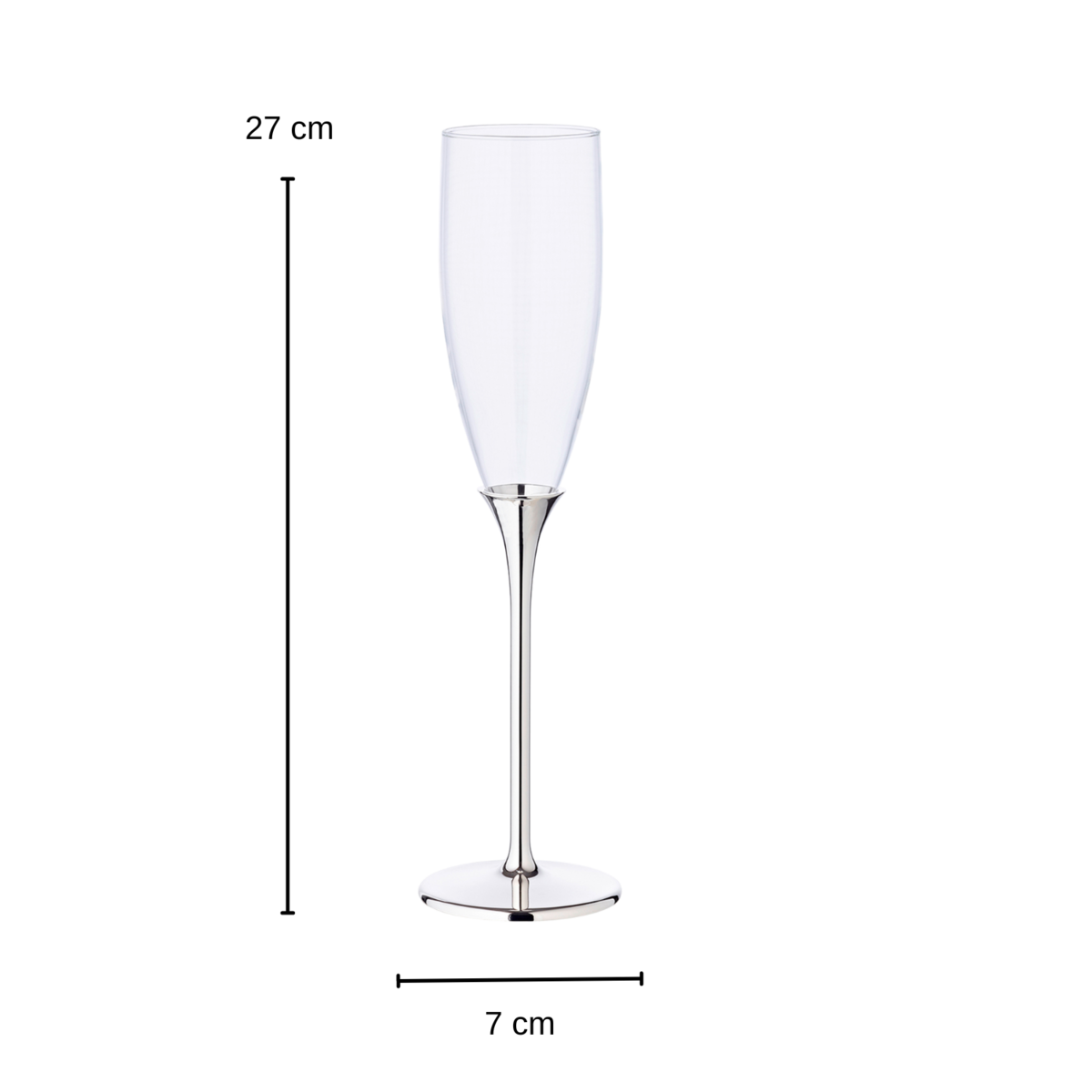 Victoria Luxe Champagnefluiten - Zink Elegantie Set 2-delig
