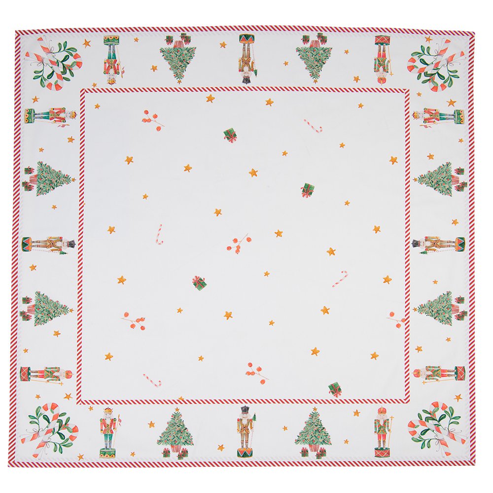Kerst Tafelkleed Notenkrakers - 100x100 cm - Katoen