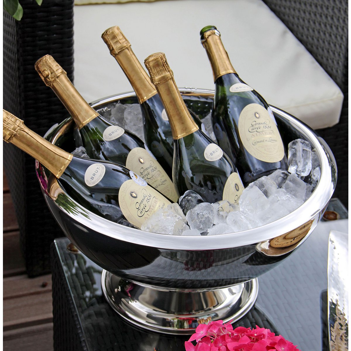 Cadiz XL Champagnekoeler - Gehamerde Luxe voor Grote Flessen
