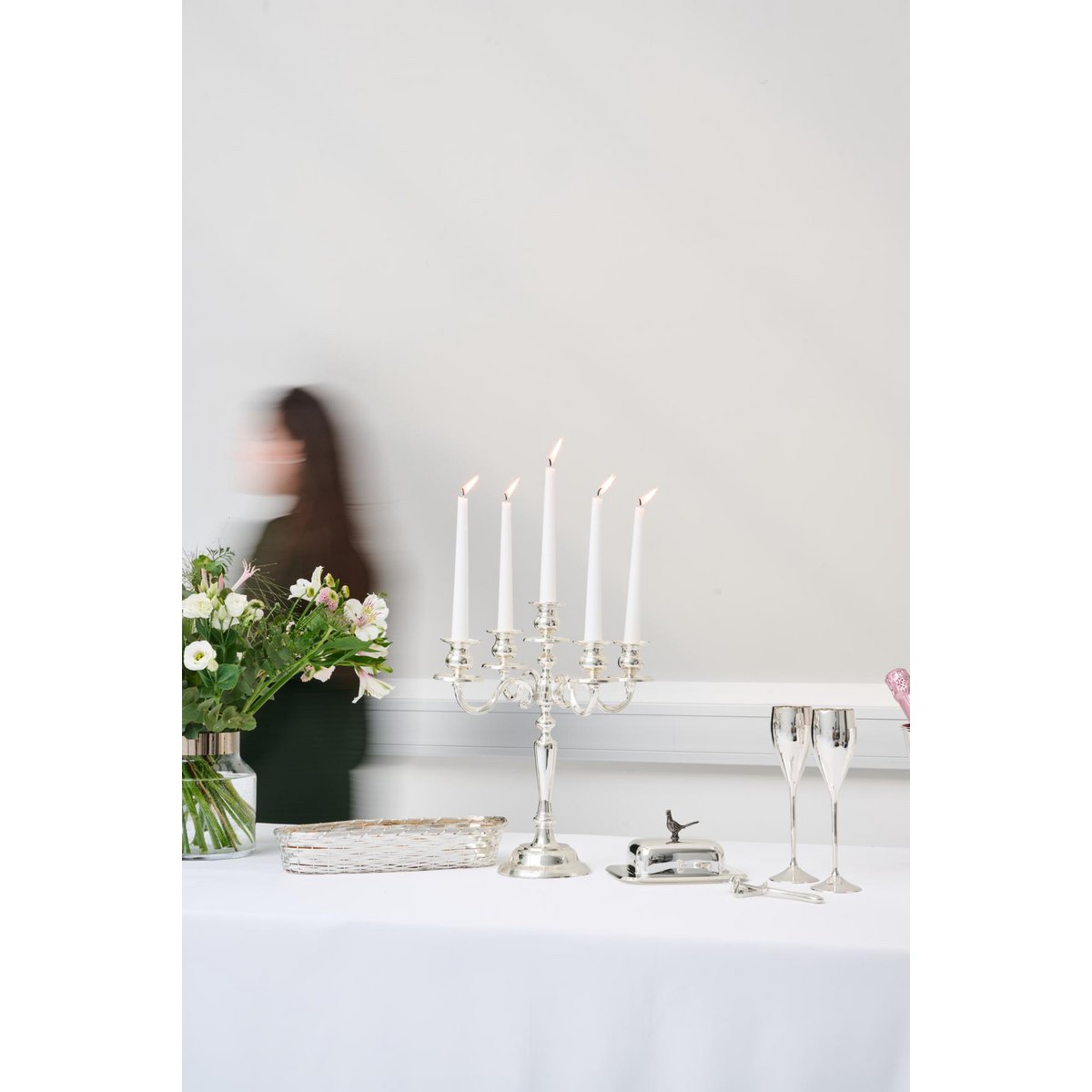 Luxe Champagne Fluiten Dodo Set - 4 Stuks | 23cm Hoog