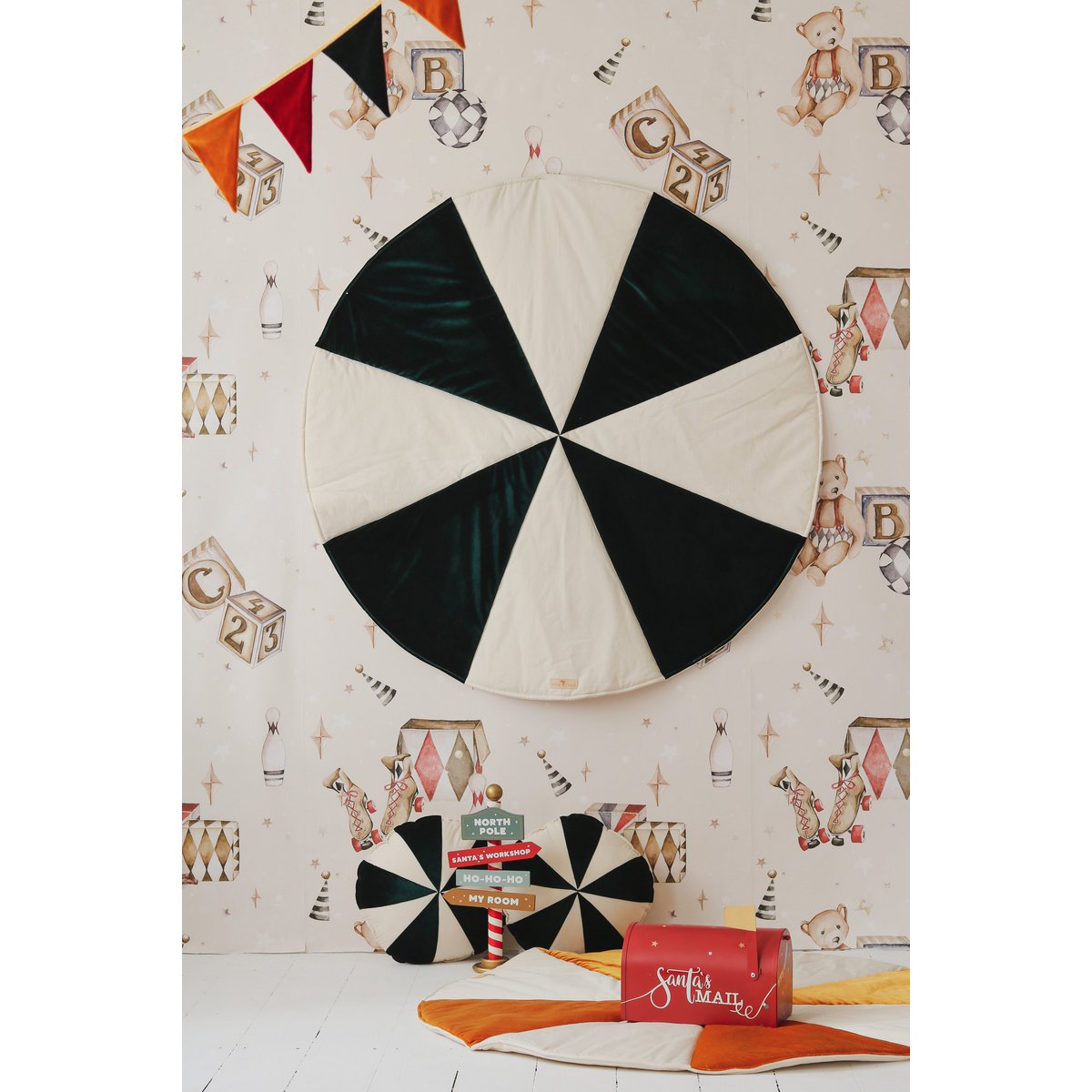 Fluwelen Kerstslinger 'Merry Christmas' - Luxe Decoratie