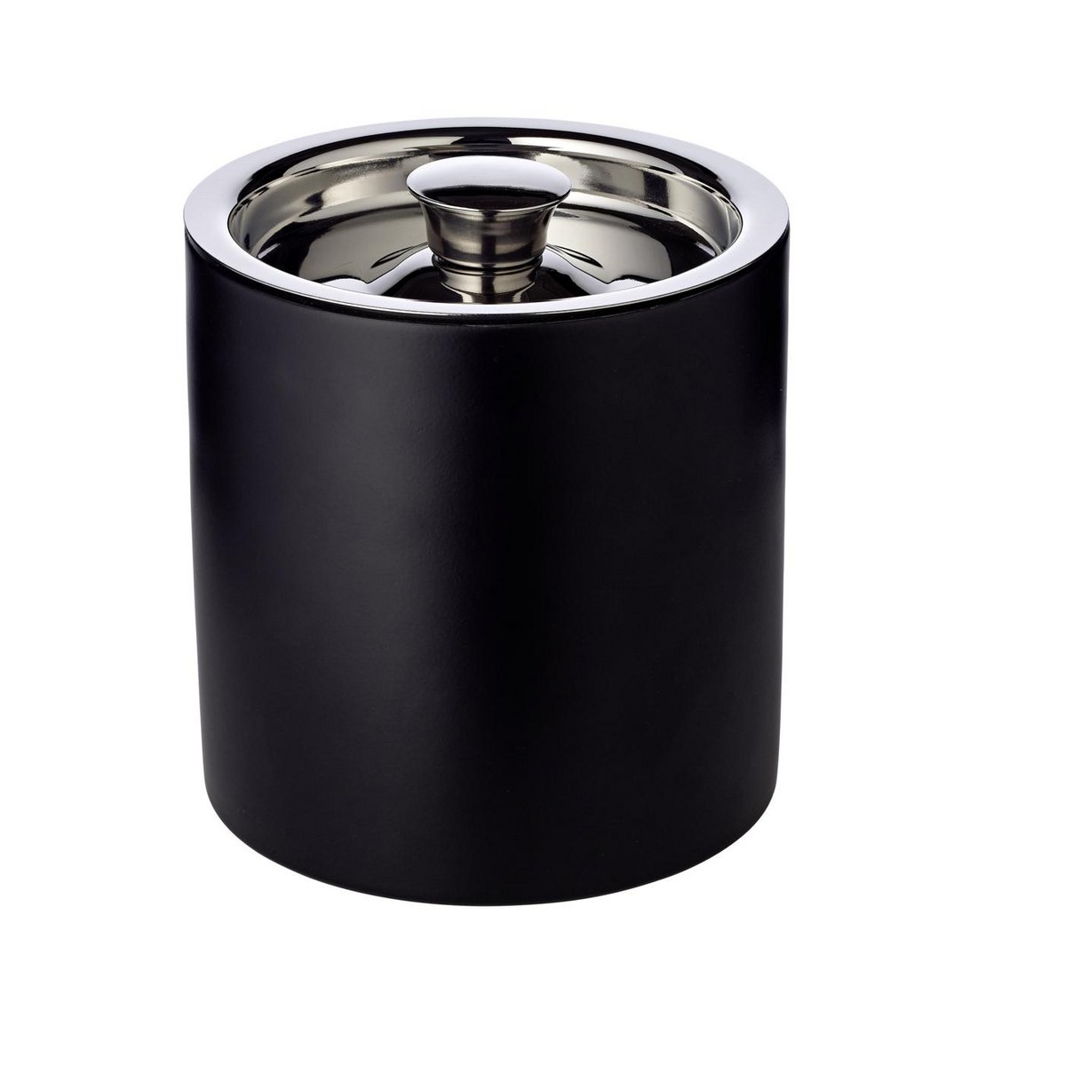 Pearl Luxe IJsemmer - Elegante Zwarte IJskoeler met Deksel