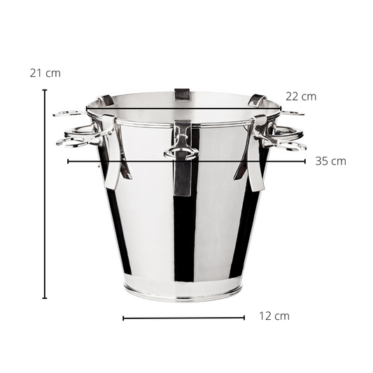 Calo Champagne Butler - Luxe Koeler met 6 Glashouders