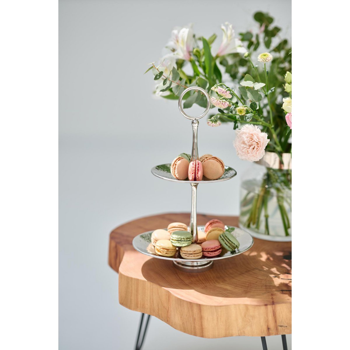 Gulf Luxe Serveerplateau - Gehamerd RVS met 2 Niveaus