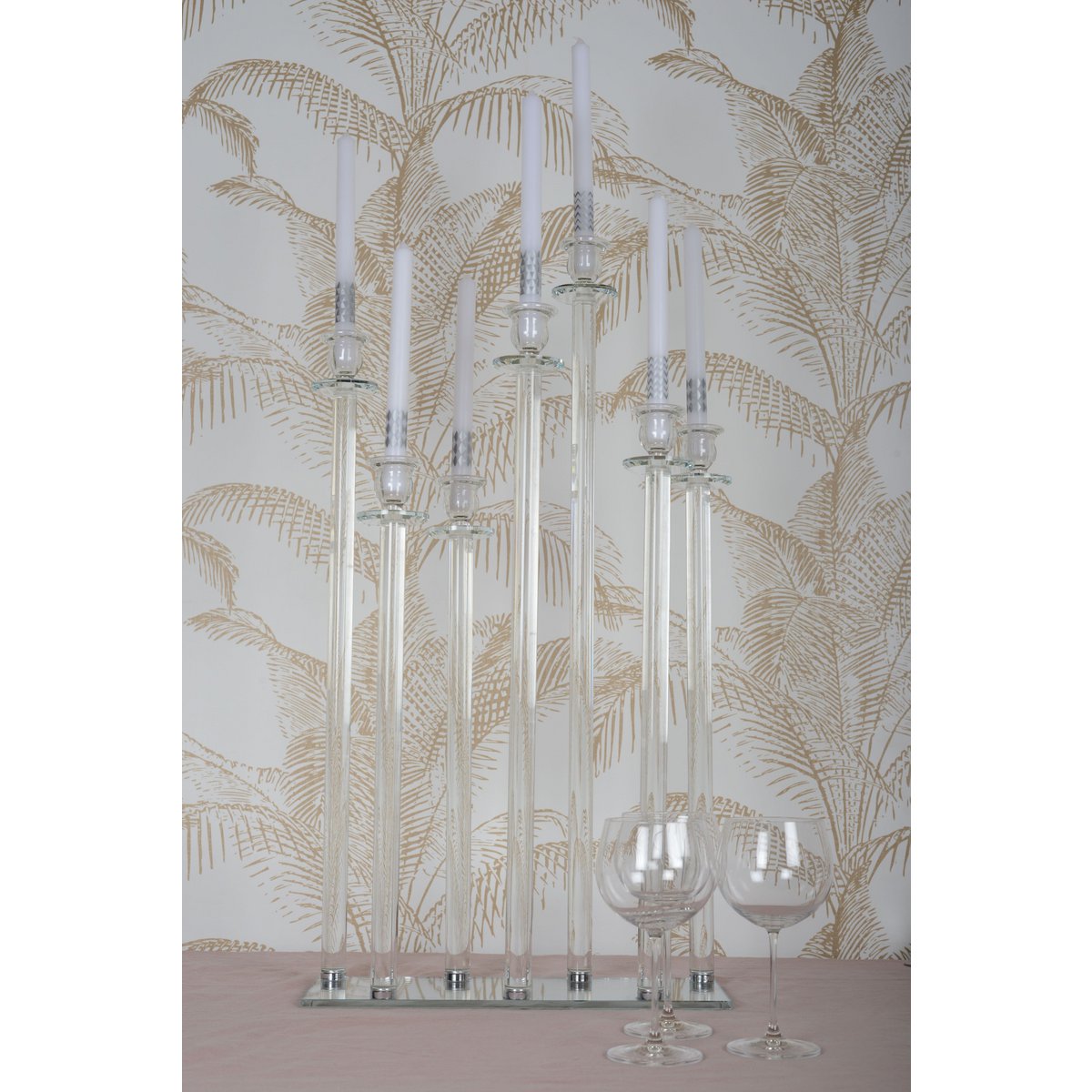 Elegante Pioen Wijnglazen Set 350ml - 6 Stuks | Bloemenprint