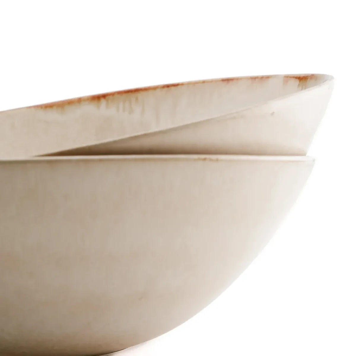 Elegante Cascais Serveerschaal Medium | Wit-Goud Portugees Keramiek