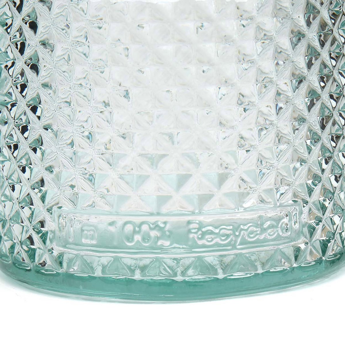 Diamant Zuanshí Glas Blauw Medium | Gefacetteerde Elegantie