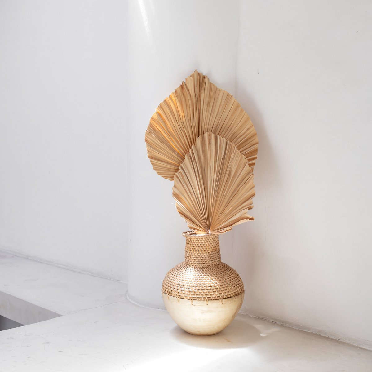 KAMARI Boho Vaas - Rotan Hout Geweven Decoratief