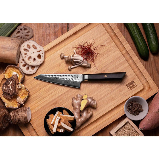 Bunka Damascus Keukenmes - Professioneel 135mm Lemmet