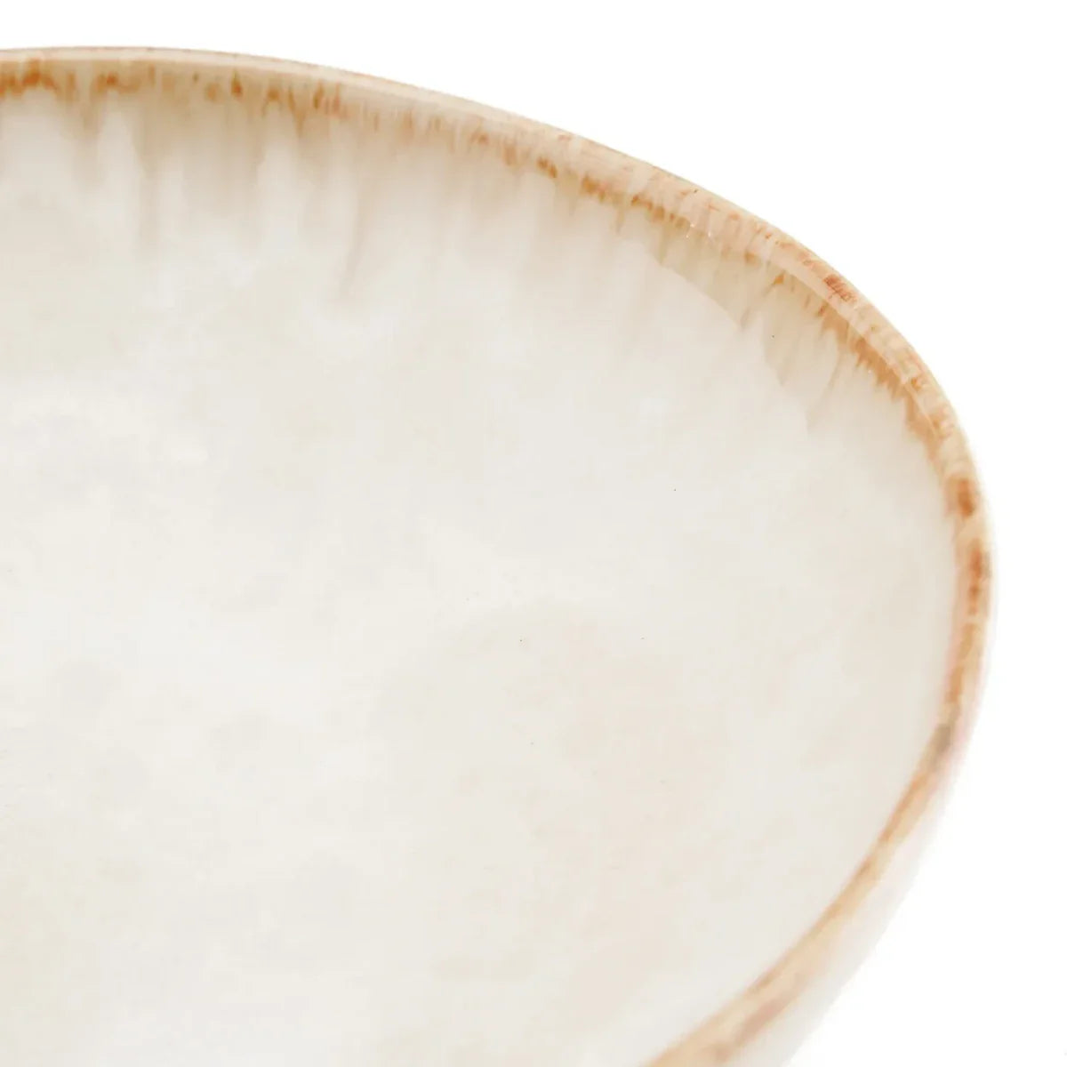 Stijlvolle Cascais Pastaborden | Set van 4 Stuks Wit-Goud Keramiek