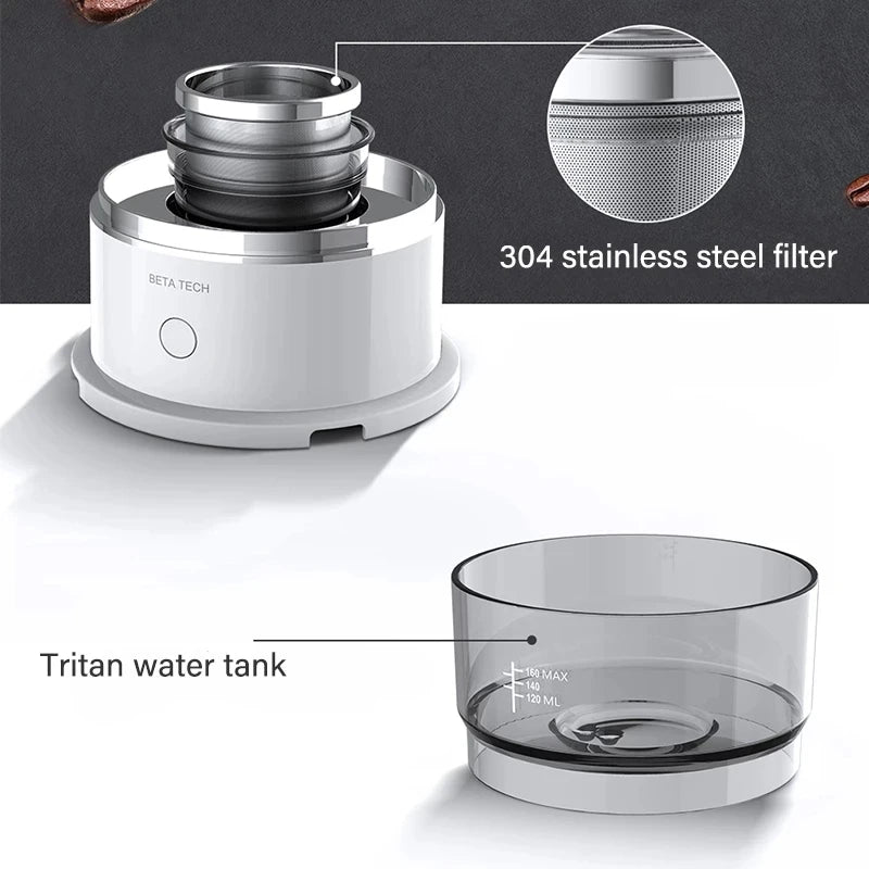 Mini Handmatige Koffiemachine - Hand-Press Espresso Maker met Grinder