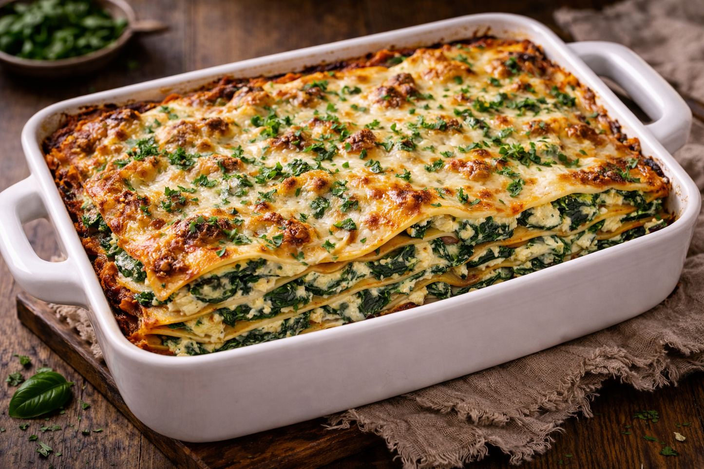 Lasagne Spinazie & Ricotta - Vegetarisch Comfort Dinner