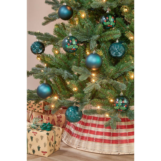 Luxe Kerstballenset Groen - 9 Stuks Ø8 cm Onbreekbaar