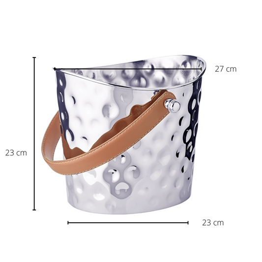 Gilbert Gehamerde Wijnkoeler - Artisanale Luxe met Leren Handvat