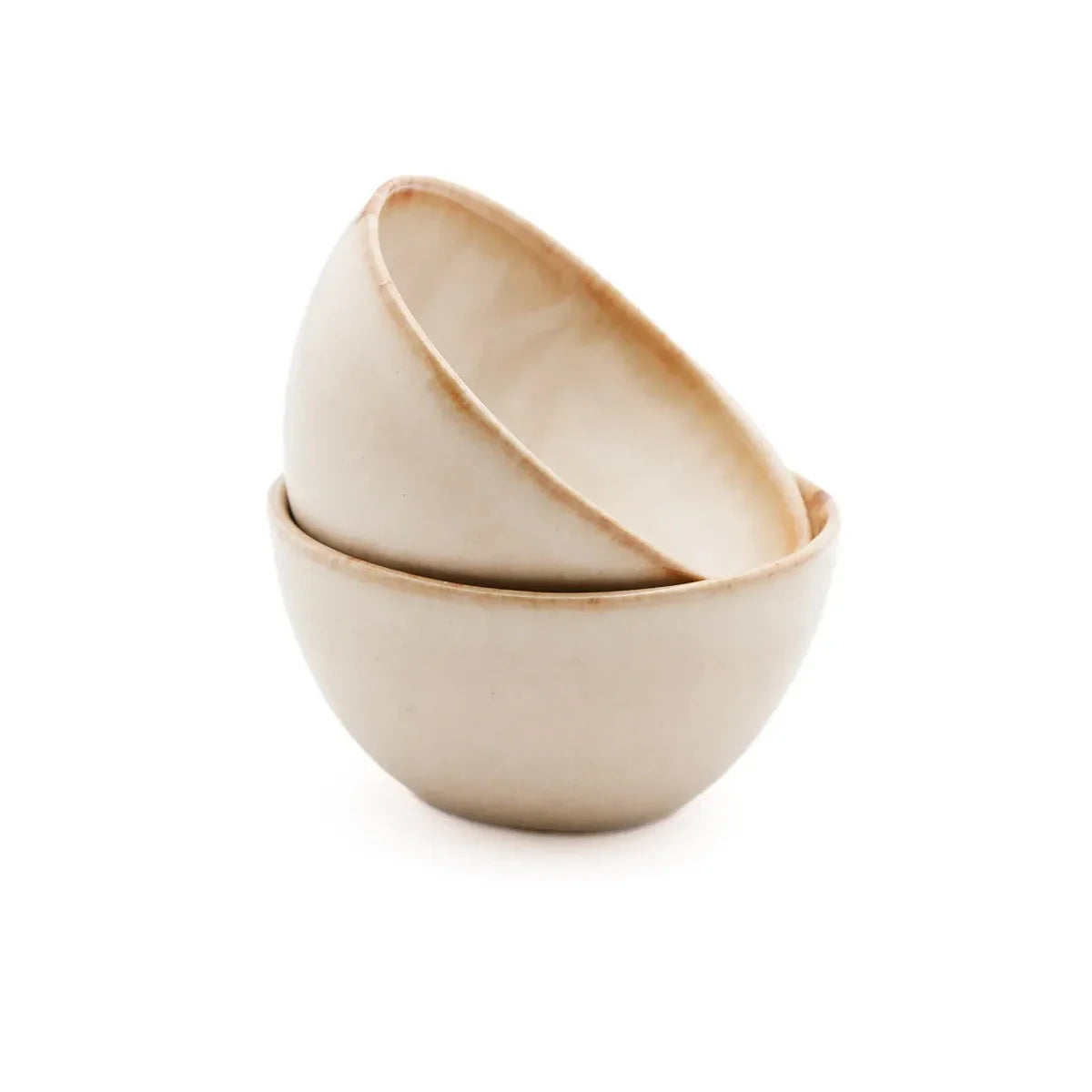 Elegante Cascais Graanschalen Medium | Set van 6 Stuks Wit-Goud