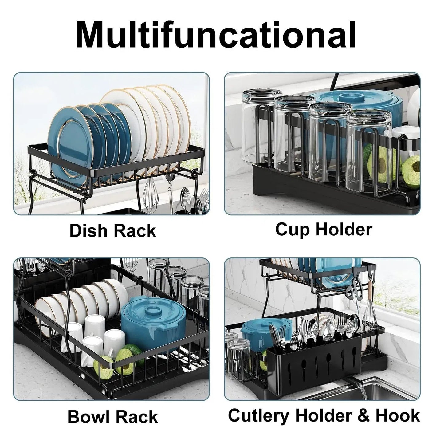 Premium RVS Afdruiprek - Keuken Afwasrek met Lekbak