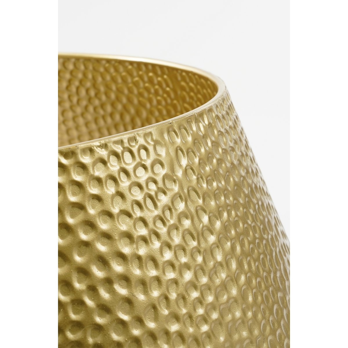 Luxe Metalen Kerstboomrok Goud - Gehamerd Motief - 58 cm