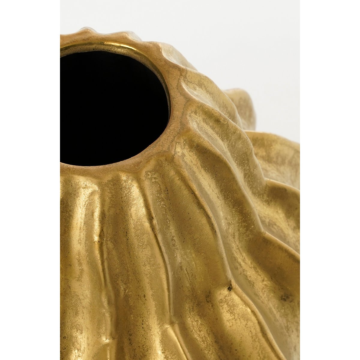 Altea Gouden Keramiek Vaas - Luxe Woonaccessoire Statement
