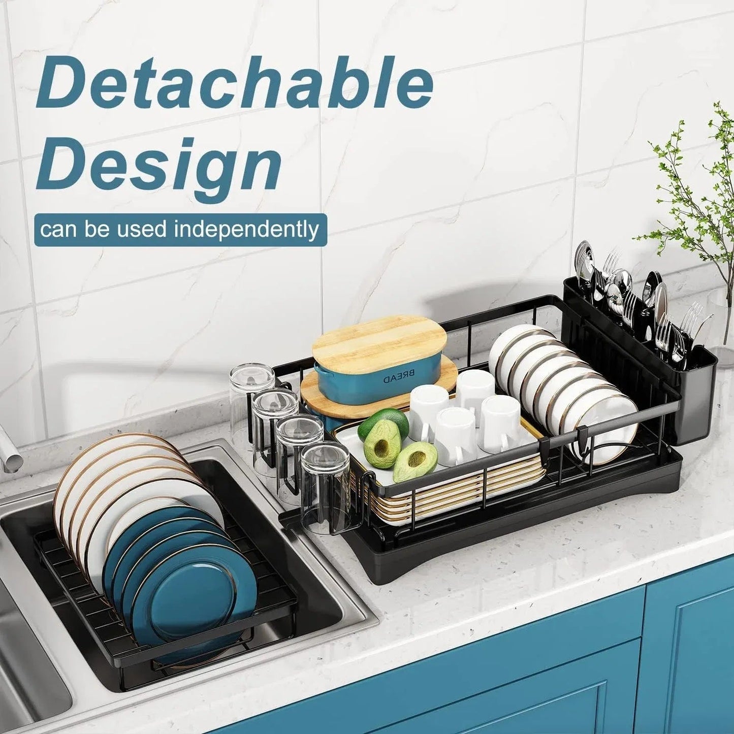 Premium RVS Afdruiprek - Keuken Afwasrek met Lekbak