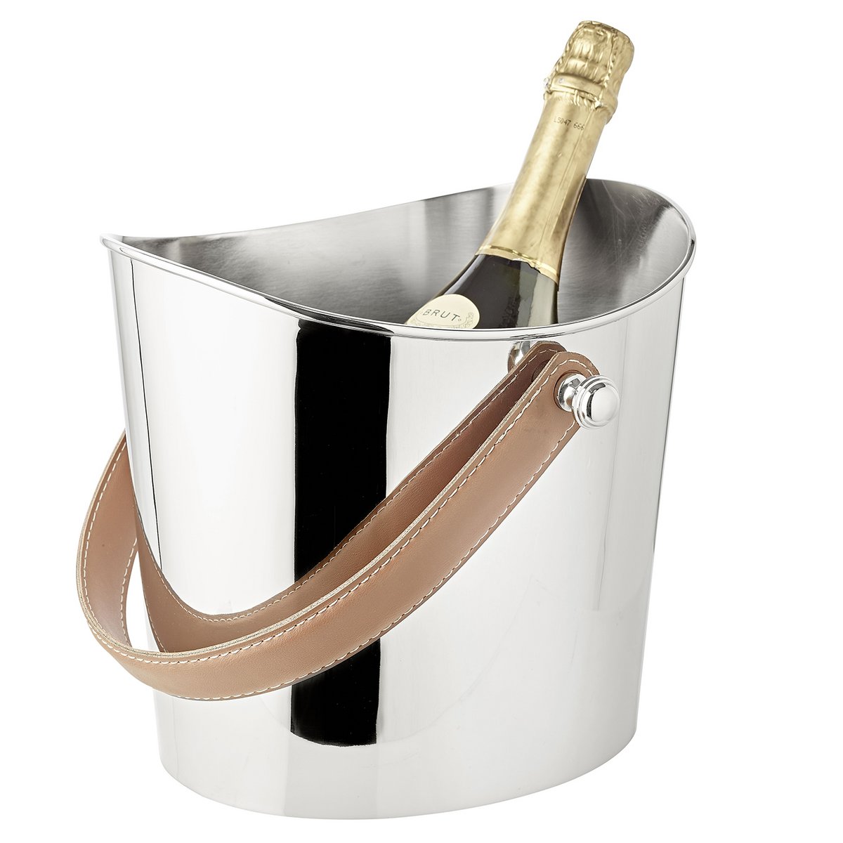 Gilbert Luxe Wijnkoeler - Premium Ijsemmer met Leren Handvat