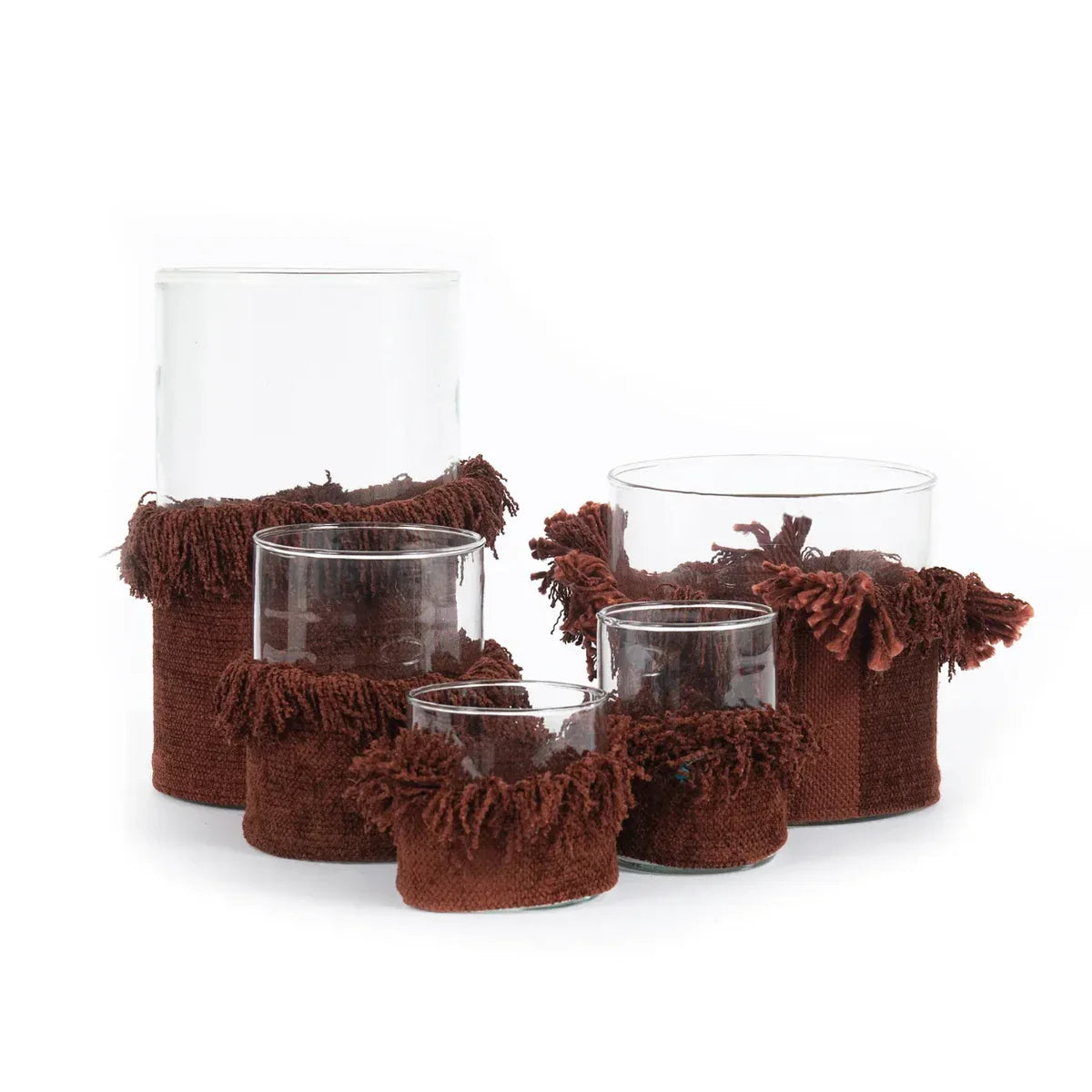 Oh My Gee Kaarsenhouder Bordeaux Fluweel - Luxe Statement XXL